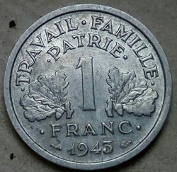 1 franc 1943 poids fort