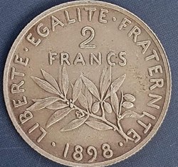 2 francs 1898 flan mat
