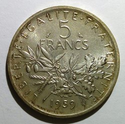 5 francs 1959 essai