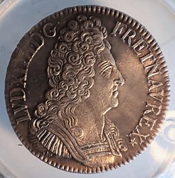 Écu 1709 A aux 3 couronnes MS63