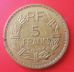 5 francs 1939 essai