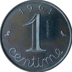 1 centime 1961 essai