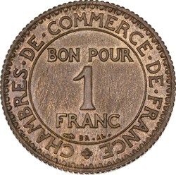 1 franc 1920 essai cuivre SP64