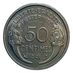 50 centimes 1941 essai légère