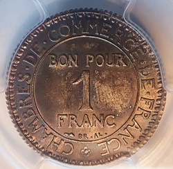 1 franc 1920 essai argent MS64