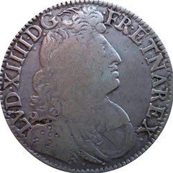1/2 écu 1682 L à la cravate (inédit)