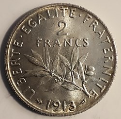 2 francs 1913 MS62
