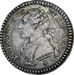 1/10 écu 1783 A buste du 1/2 Louis d'or aux branches d'olivier XF45 (inédit)