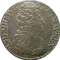 1/2 écu 1709 V aux 3 couronnes