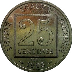 25 centimes 1903 essai