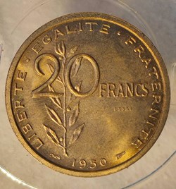 20 francs 1950 Guzman essai concours