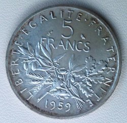 5 francs 1959 essai