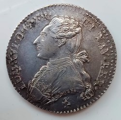1/5 écu 1780 A aux branches d'olivier frappes multiples