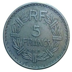 5 francs 1949 ouvert