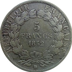 5 francs 1852 BB