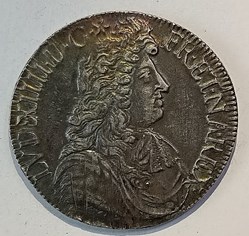 Écu 1681 L à la cravate AU58