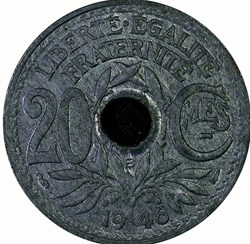 20 centimes 1946 B MS62