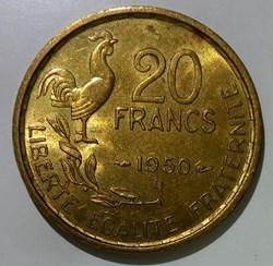 20 francs 1950 B Georges Guiraud à 4 plumes