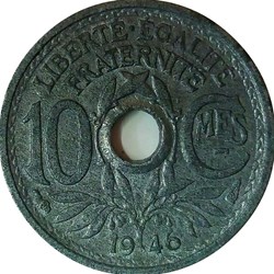 10 centimes 1946 sans le B
