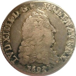 1/4 écu 1693 M aux 4 L premier type (inédit)