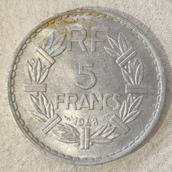 5 francs 1948 fermé