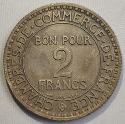 2 francs 1920 essai argent à 800/1000