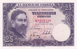 1954 Pick 147 25 Pesetas Banco de España