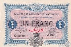 140-15- 1/12/1917 Constantine 1 Franc Cdc Séries 24