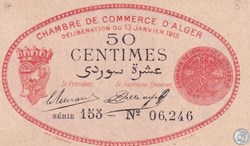 137-5-13/1/1915 Alger 50 cts Cdc. (4)