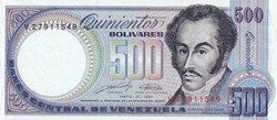 500 Bolívares  Banco Central de Venezuela 31.05.1990 Unc Pick 67d