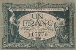 Un franc chambre de commerce st etienne 1921/1924 TTB