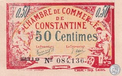 140-27- 28/6/1921 Constantine 50 Centimes Cdc Séries E1