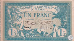 141-8-10/11/1915 Oran 1 Franc Série V Cdc
