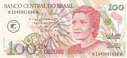 1990 Pick228 100 Cruzeiro brésilien Unc