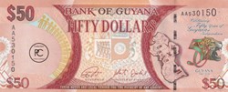 2016 Pick41 50 $ - Dollar guyanaise Unc