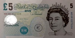 2002 Pick391d 5 £ - Livre sterling britannique Unc