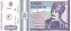 1993 Pick104a  5 000 L - Leu roumain Unc