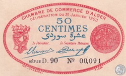 137-25-31/1/1923 Alger 50 cts Cdc. (4)
