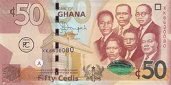 2015 Pick42c 50 GH₵ - Cedi ghanéen Unc