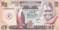 1984 Pick25c 5 ZK - Kwacha zambien Unc