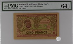 Bon pour 5 Francs Algérie Camps de prisonniers K.394 (1943) PMG-64