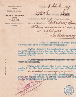 19 éme Corps d'armée Division d'Oran 1939
