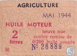 Rare Bon AGRICULTURE  2 Litres Huile Moteur 1944
