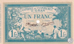 141-13-10/11/1915 Oran 1 Franc Annulé Cdc