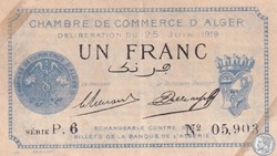 137-12-25/6/1919 Alger 1 Franc Cdc.(1)