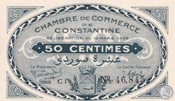 140-36- 10/03/1922 Constantine 50 Centimes Cdc Séries C1