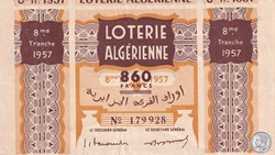 Loterie Algérienne   8éme Tranche 1957