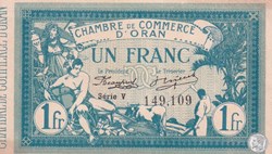 141-8-10/11/1915 Oran 1 Franc Série V Cdc