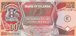 1996  Pick32b.3   200 Sh - Shilling ougandais  Unc