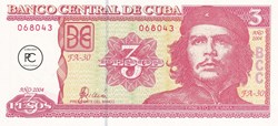 2004  Pick127a  3 $MN - Peso cubain  Unc